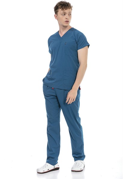 Ultralycra Basic - Doktor Hemşire Forma Takımı Unisex Petrol Mavi indirimleri