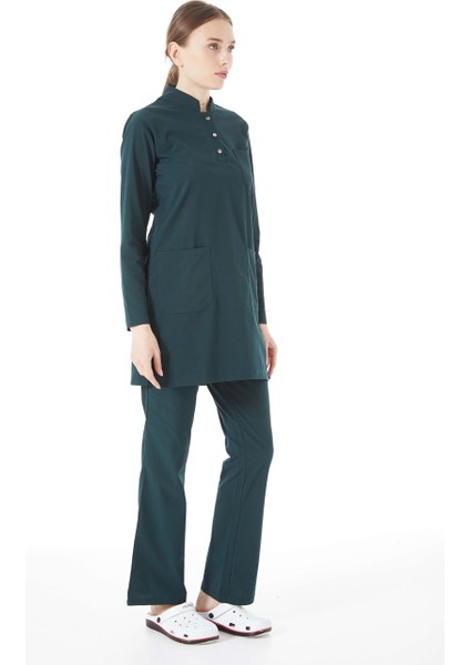 Ultralycra Modest - Doktor Hemşire Forma Takımı, Koyu Yeşil