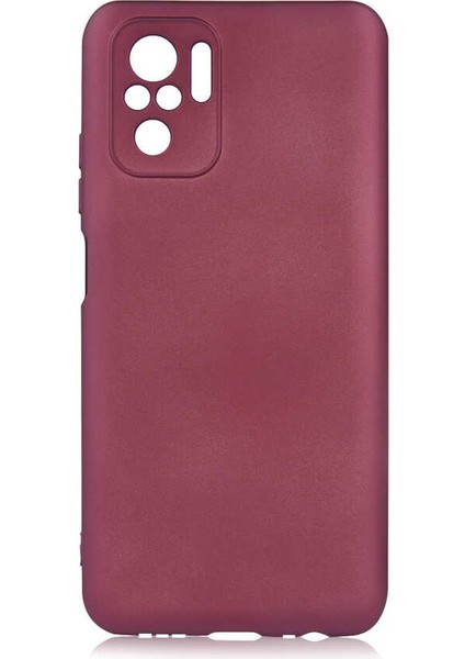 - Xiaomi Redmi Note 10 - Kılıf Mat Soft Premier Silikon Kapak - Mürdüm