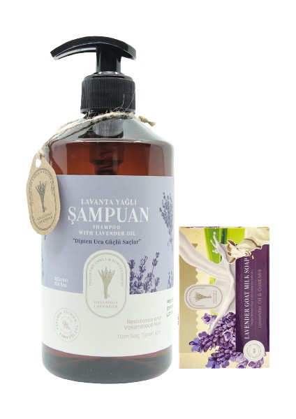 Dr. Lavender Dr. Lavanta Şampuanı Bitkisel Saç Bakım Şampuanı 500 ml + Bitkisel Keçi Sütlü Cilt Sabunu 100 gr