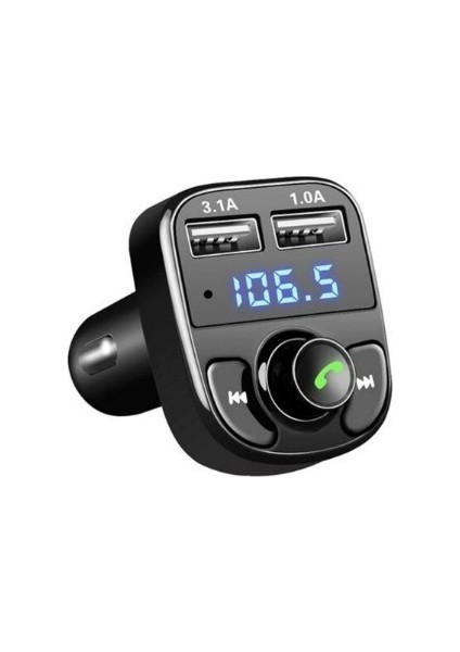 Blue GSM Torima Car X8 Araç Fm Transmitter Bt/usb/mp3/sd Kart Çakmaklık Girişli Kablosuz Oto Müzik Çalar Kiti