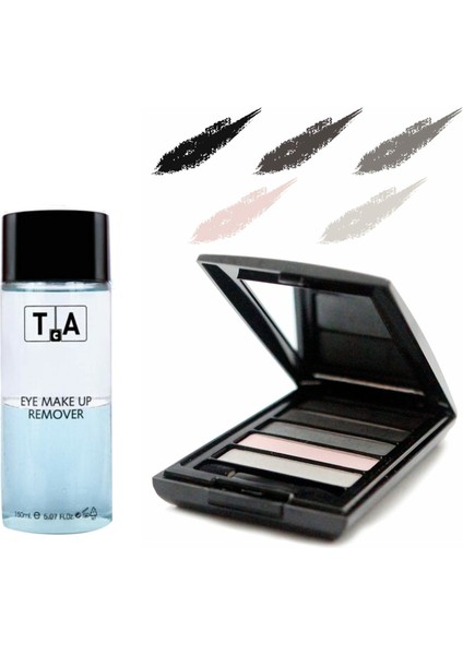 Göz Farı Paleti 5 Smokey Eye + Makyaj Temizleyici