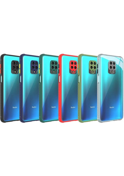 Caseart Xiaomi Redmi Note 9s Kılıf Kamera ve Köşe Korumalı Aircolor Kapak - Siyah