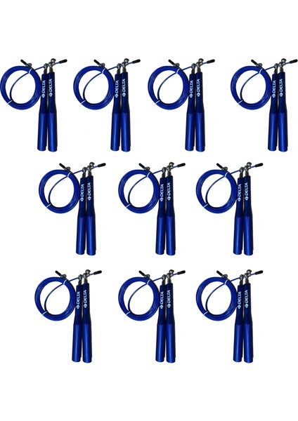10 Adet Pro Crossfit Speed Jump Rope Alüminyum Sap Çelik Telli Hızlı Atlama İpi