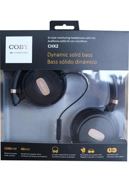 Coby Dynamic.Solid Bass Mikrofonlu Kulaklık.Siyah (Stereo Jack)