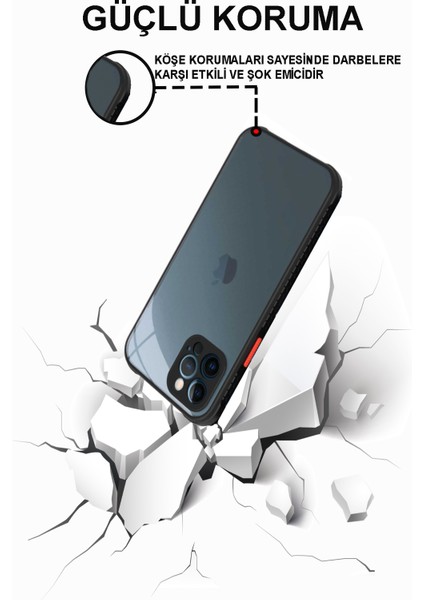 Xiaomi Redmi Note 10 Kılıf Kamera ve Köşe Korumalı Aircolor Kapak - Siyah