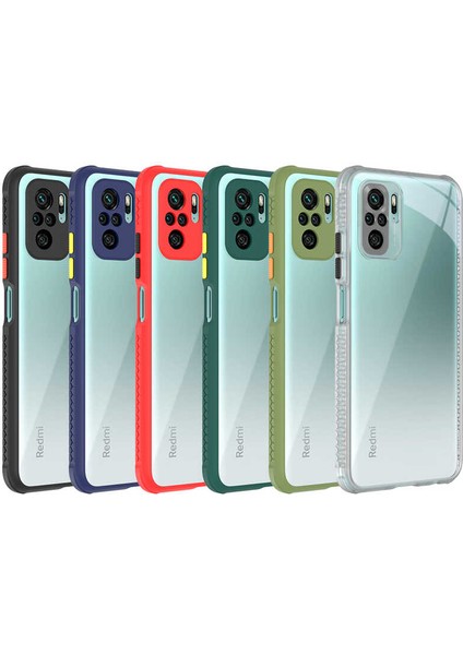 Xiaomi Redmi Note 10 Kılıf Kamera ve Köşe Korumalı Aircolor Kapak - Siyah