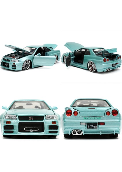 Jada 1:24 Hızlı ve Öfkeli Arabalar Brian's 2002 Nissan Skyline Gt-R BNR34