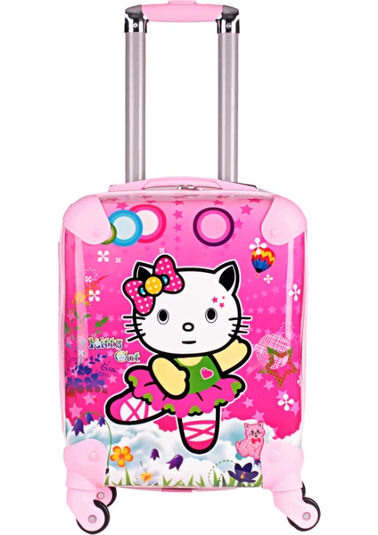 02025 Pembe Hello Kitty Kız Çocuk Valizi