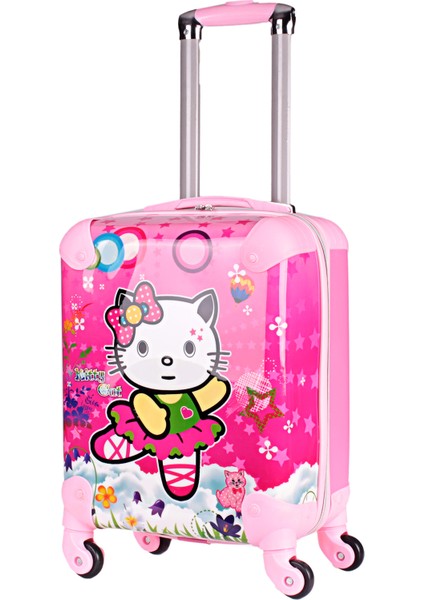 02025 Pembe Hello Kitty Kız Çocuk Valizi