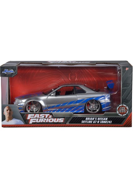 1:24 Hızlı ve Öfkeli Arabalar Brian's 2002 Nissan Skyline Gt-R BNR34