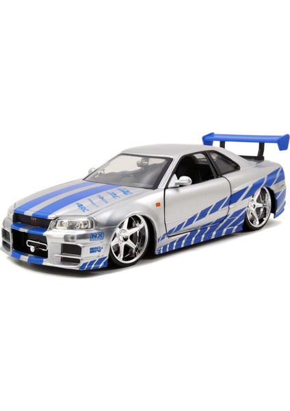 1:24 Hızlı ve Öfkeli Arabalar Brian's 2002 Nissan Skyline Gt-R BNR34
