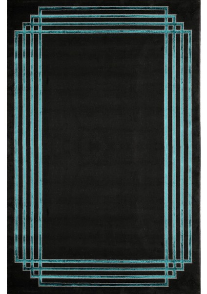 Halı Elit G6732 Antrasit - Yeşil 120 x 170 cm. Modern Dokuma Halı