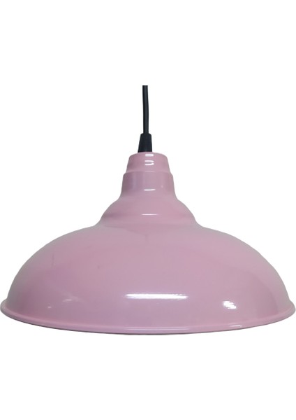 Retro Pembe Tekli Metal Sarkıt Çap: 25CM