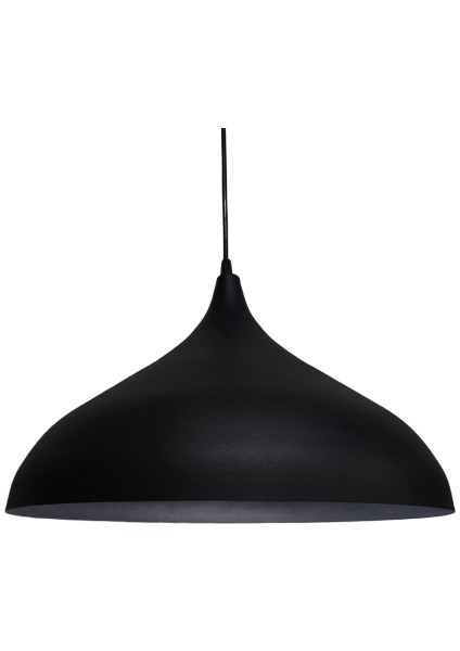 modern,rustik,vintage mutfak,oda,cafe,oteller için siyah 1xe27 metal sarkıt avize çap:43cm