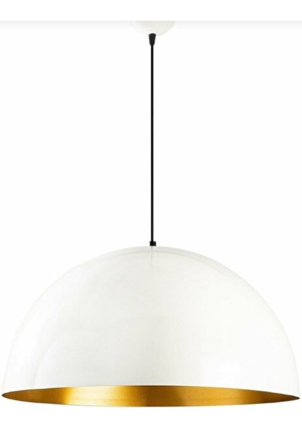 Retro,rustik,modern Mutfak,cafe,bar Üstü Için parlak beyaz Tekli Metal Sarkıt Avize ÇAP:30CM