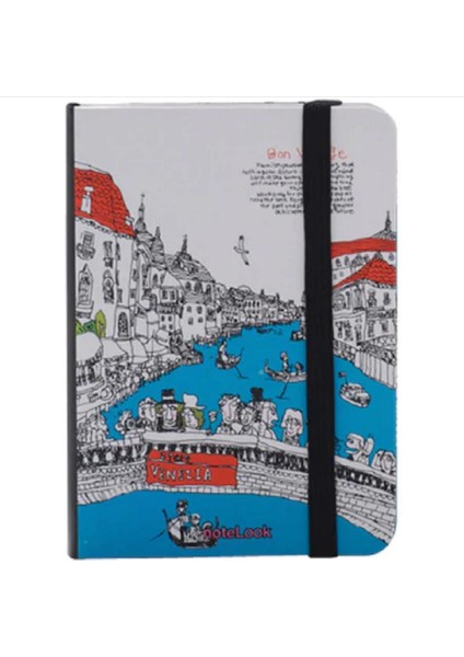 Defter Avrupa Kentleri Venedik A6 Çizgili
