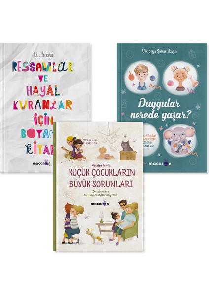 Zen Yayınları Yaratıcı Çocuklar Kitap Seti (Duygular Nerede Yaşar-Ressamlar ve Hayal Kuranlar Için Boyama Kitabı-Küçük Çocukların Büyük Sorunları)