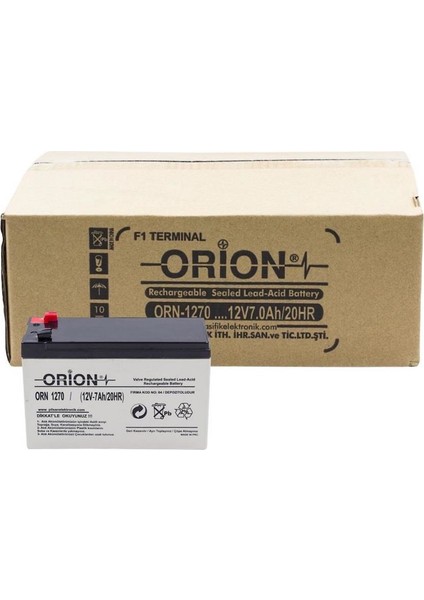 ORN1270 12 V 7 Ah 8 Adet Bakımsız Kuru Akü