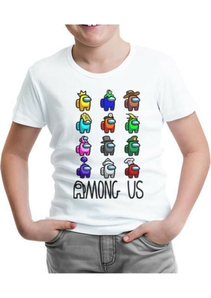 Lordd T-Shirt Among Us - Hat Beyaz Erkek T-Shirt
