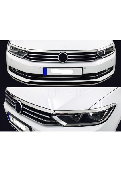 Fetih Oto Vw Passat B8 Krom Far Kaşı 2015 - 2019 3 Prç