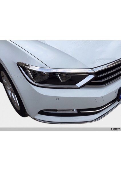 Fetih Oto Vw Passat B8 Krom Far Kaşı 2015 - 2019 3 Prç