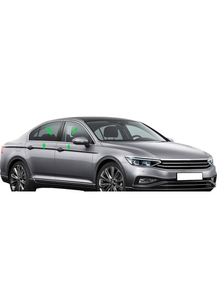 Fetih Oto Vw Passat B8.5 Krom Cam Çerçevesi 2019 - 2021 8 Prç Tam Tur