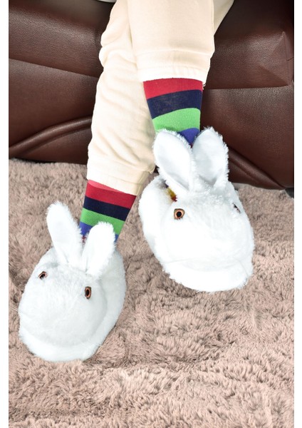 Kadın Tavşan Hayvanlı Kışlık Peluş Panduf fiyatları