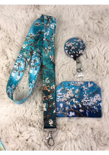 Van Gogh Badem Ağacı Boyun Askısı Yoyo ve Kartlık Set