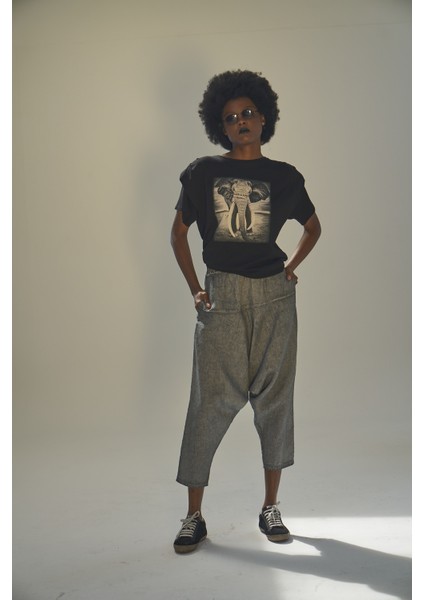 Yüksek Kalite %100 Pamuk Omuzları Vatkalı Kadın Tişört, Dijital Fil Baskılı Tshirt modelleri