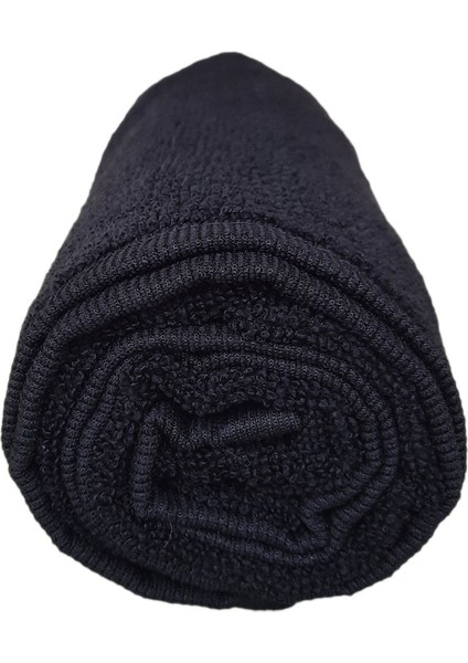 Boya Tutmayan Mikrofiber El Yüz Spor Kuaför Havlusu 50 x 90 cm. Siyah
