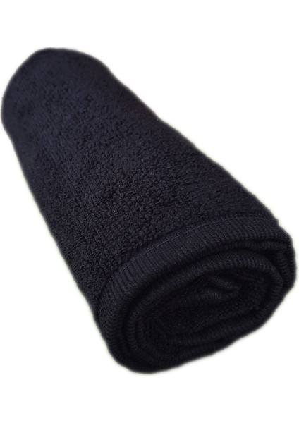 Boya Tutmayan Mikrofiber El Yüz Spor Kuaför Havlusu 50 x 90 cm. Siyah