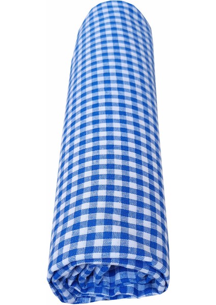 Yer Sofra Bezi Piknik Masa Örtüsü Zefir Kare Desen 170 x 170 cm. Mavi