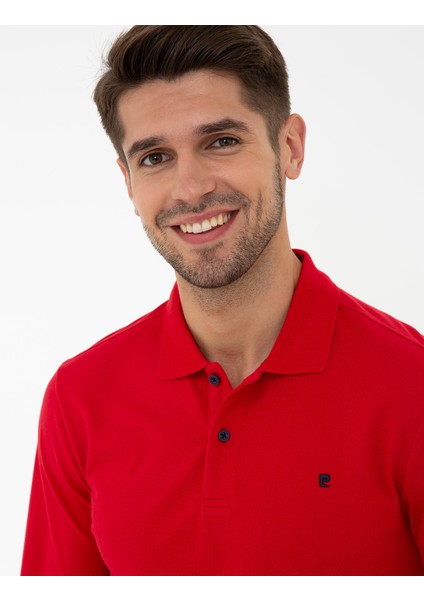 Erkek Kırmızı Slim Fit Basic Sweatshirt 50247253-VR030