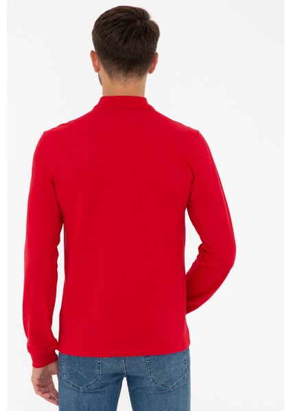 Erkek Kırmızı Slim Fit Basic Sweatshirt 50247253-VR030