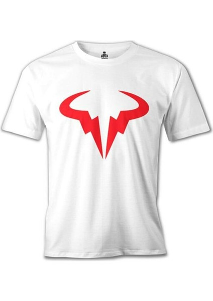 Lordd T-Shirt Tenis - Nadal Logo Beyaz Erkek T-Shirt