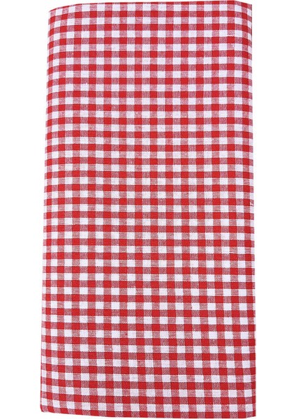 Yer Sofra Bezi Piknik Masa Örtüsü Zefir Kare Desen 170 x 170 cm. Kırmızı