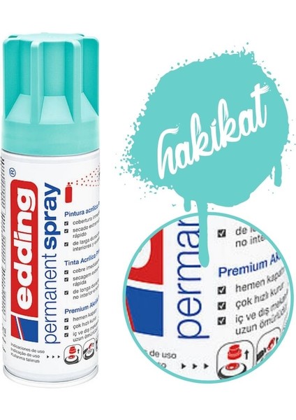 Permanent Akrilik Spray Boya Zengin Turkuaz Mat