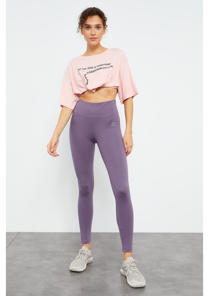 Gül Kurusu Kadın Yüksek Bel Slim Fit Dar Paça TAYT-94011