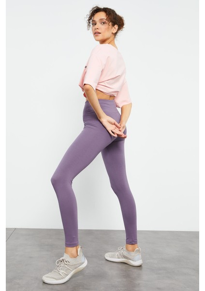 Gül Kurusu Kadın Yüksek Bel Slim Fit Dar Paça TAYT-94011