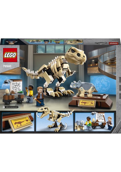 LEGO® Jurassic World T. Rex Dinozor Fosili Sergisi 76940 - Dinazor Seven Çocuklar Için Yaratıcı Oyuncak Yapım Seti (198 Parça)