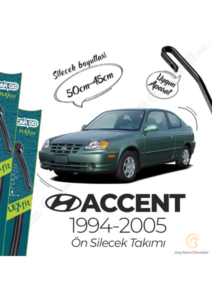 Hyundai Accent Muz Silecek Takımı (1994-2005) Bosch Cargo