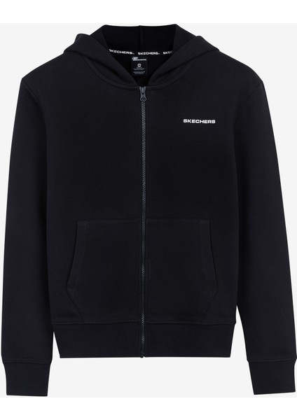 W New Basics Full Zip Hoodie Siyah Kadın Sweatshirt S212186-001