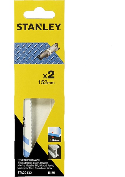 STA22132 Tilki Kuyruğu Testere Bıçağı 152 Mm, Beyaz, 2 Adet
