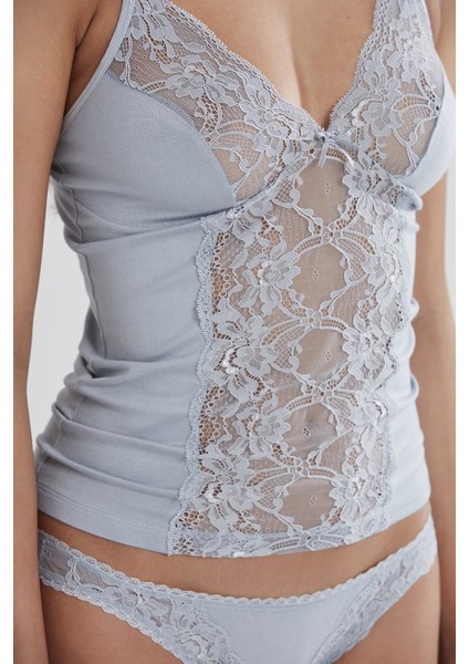 Dantelli Penye Atlet Külot / Kaşkorse Set - 381