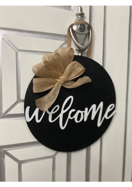 Welcome Siyah Hediyelik Kapı Süsü Hb 42