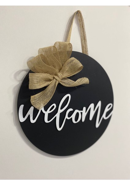 Welcome Siyah Hediyelik Kapı Süsü Hb 42