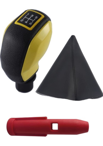 Cıtroen C2 C3 C4 C5 Spor Vites Topuzu Renkli C5 Körük + Sarı Spor Topuz