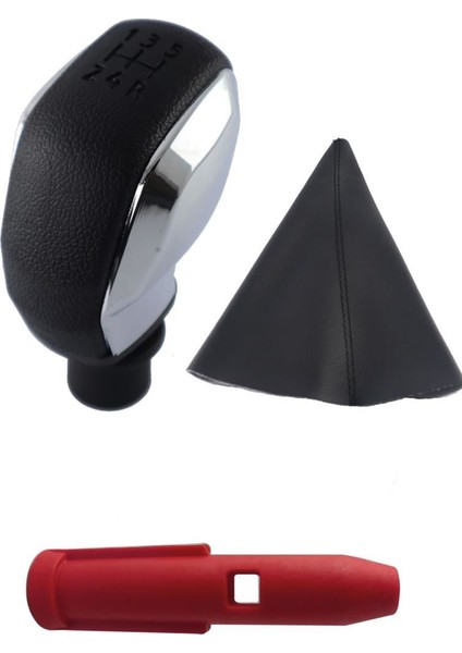 Cıtroen C2 - C3 - C4 - C5 Spor Vites Topuzu 5 İleri Manuel C5 Düz Tip Vites Topuzu + Körüğü