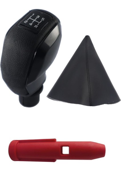 Cıtroen C2 - C3 - C4 - C5 Spor Vites Topuzu Siyah C5 Kapaklı Tip Vites Topuzu + Körüğü